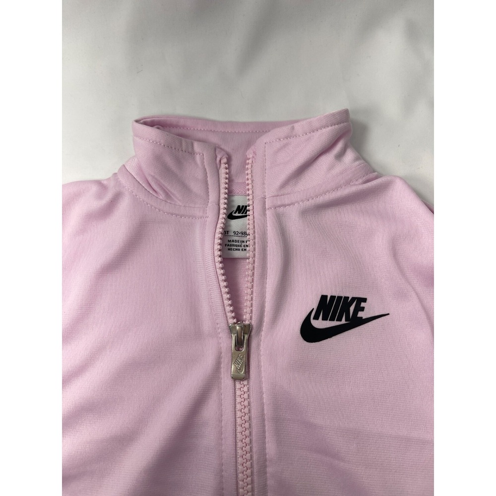 Nike Toddler Light Pink 3T Jacket Track Running Jacket Logo Sleeve G796–A9Y